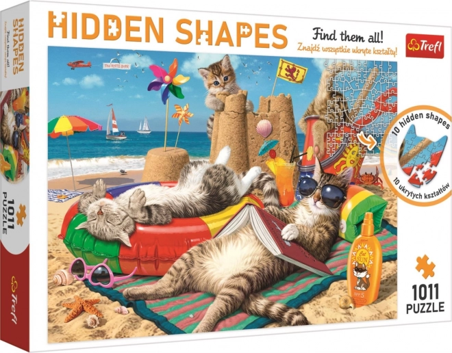 TREFL Puzzle Hidden Shapes: Cat Holidays 1011 pieces