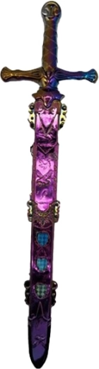 Children’s knight sword in scabbard with rainbow effect 48.5 cm - 1 piece