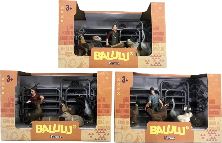 BALULU poultry and small animals play set with figure and enclosure - 1 piece
