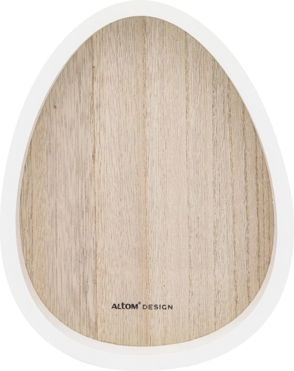Wooden decorative bowl in an egg shape