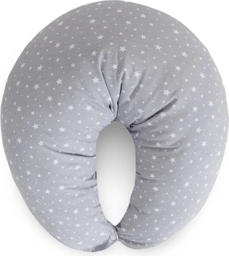 Ceba baby žindymo pagalvė Huggy basic grey stars 150 × 60 × 37 cm