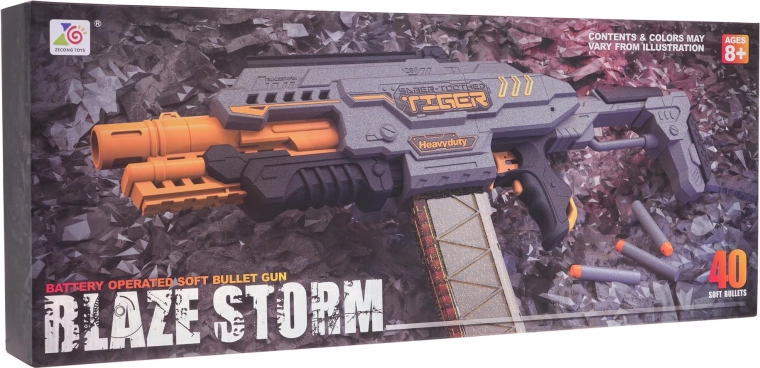 BLAZE STORM semi-automatic foam dart blaster – gray
