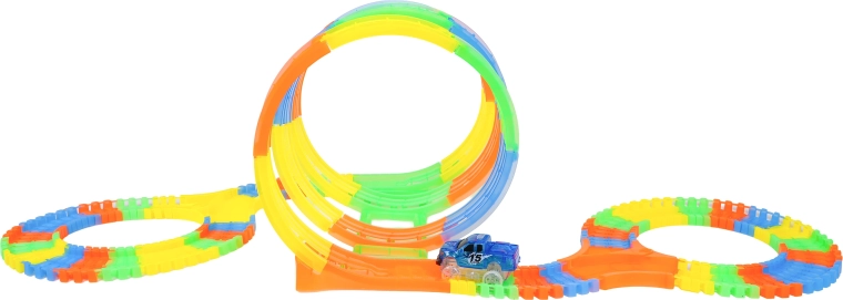 Šviečianti trasa ir LED automobiliukas