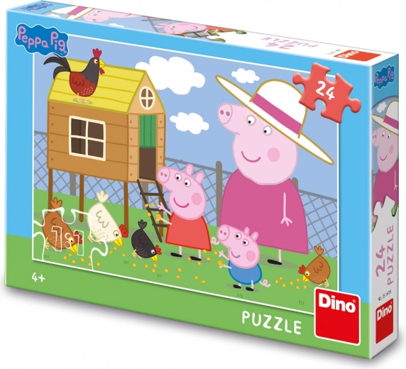 dėlionė Peppa Pig vištelės 24 dalys