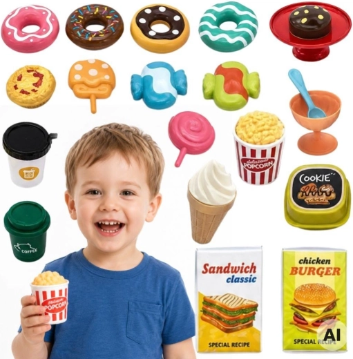 Woopie sweets and desserts set for a kids’ café 30 pieces