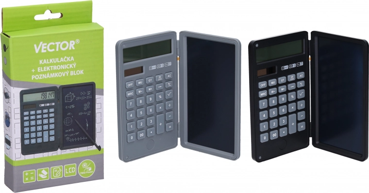 Skaičiuotuvas ir elektroninis užrašų bloknotas Vector