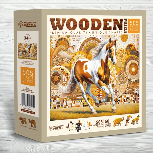 Wooden Puzzle Elegant Horse 505 Pieces