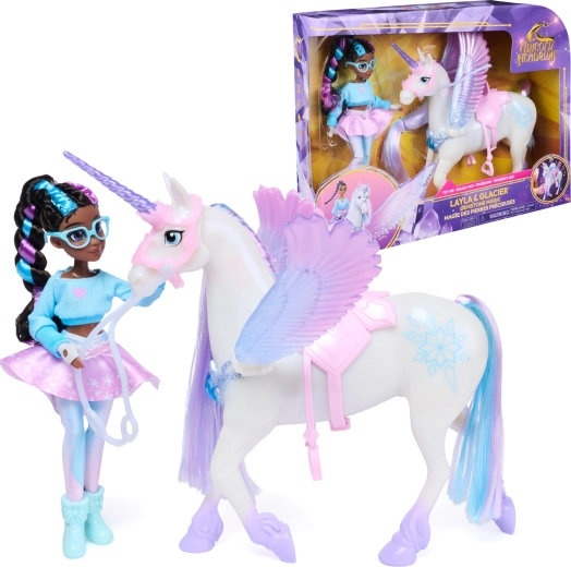 Spin Master Unicorn Academy Layla and Glacier Gemstone Magic unicorn with light and sound effects