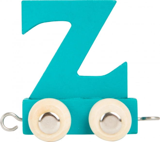 Small Foot wooden wagon with letter Z – colorful alphabet for train sets