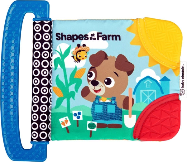 Baby Einstein soft teether book with teethers and textures Shapes at the Farm from birth