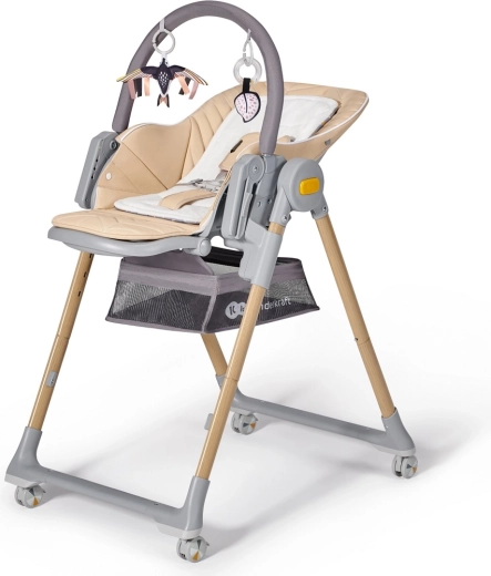 Valgomoji kėdutė ir gultukas 2 viename KINDERKRAFT Lastree Wood Premium