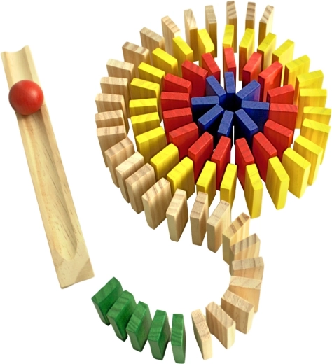 Smooth chain reaction with ramp and ball