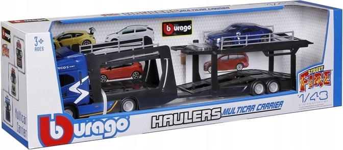 Bburago Street Fire automobilių vežėjas Iveco, mastelis 1:43