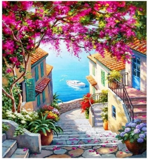 Norimpex Paint by Numbers Stairway to the Sea 40 × 50 cm