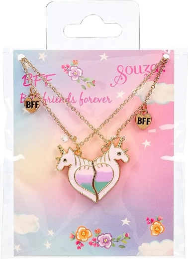 Souza! BFF Unicorn Gift Set of Unicorn Necklaces - 2 pcs
