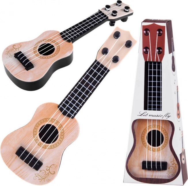 Mini ukulelė vaikams 25 cm – Kreminė