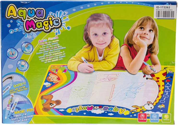 Magiška vandens piešimo kilimėlis 75 × 50 cm su 2 vandens flomasteriais