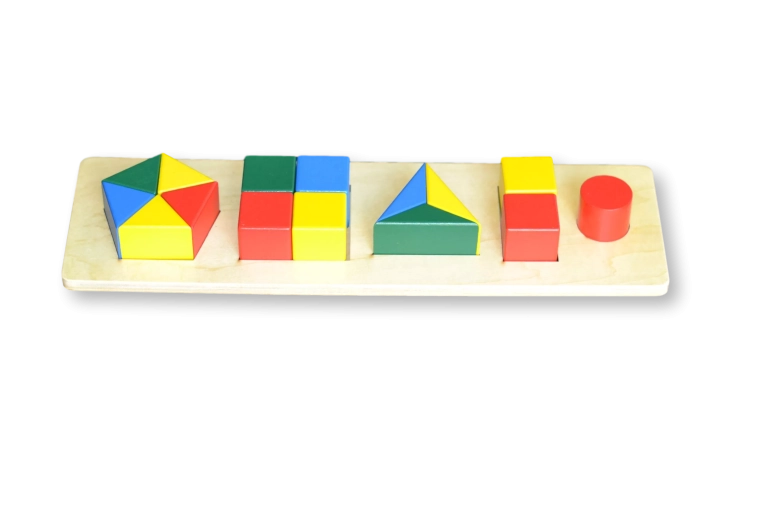 Colorful puzzle bricks for children – various shapes (smaller size)