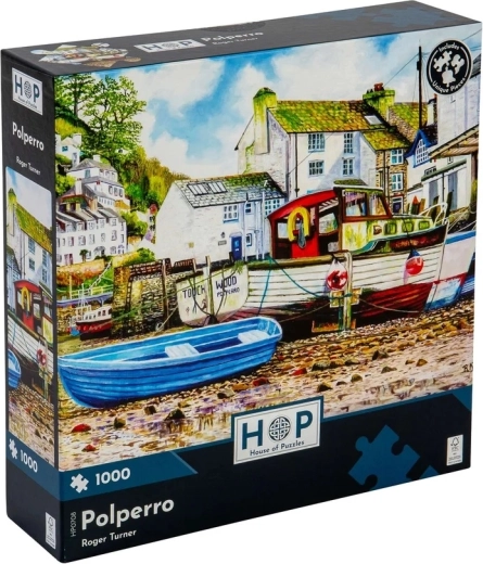 Picturesque Polperro harbour motif