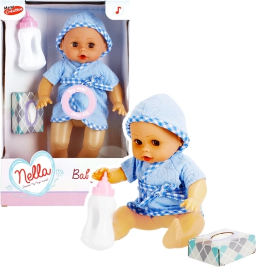Lėlė Baby Nella su chalatu