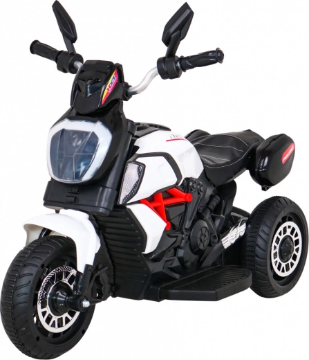 Vaikiškas elektrinis motociklas Fast Tourist – Balta