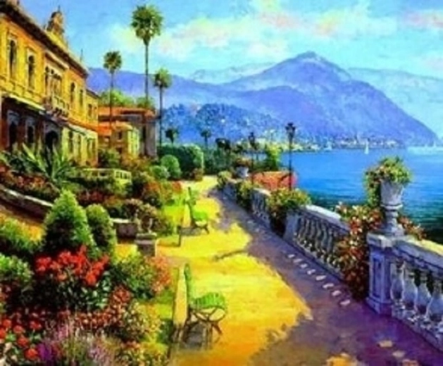 Norimpex Paint by Numbers City with Mountain View 40 × 50 cm