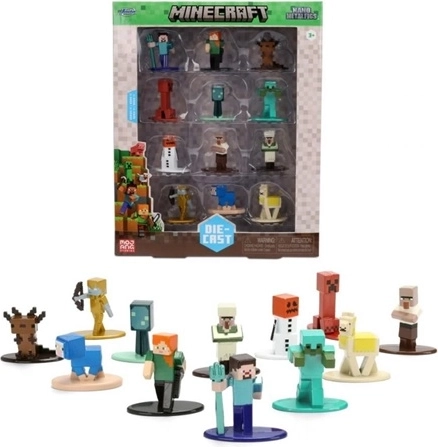 Jada Minecraft metalinės figūrėlės 4 cm (12 vnt.)