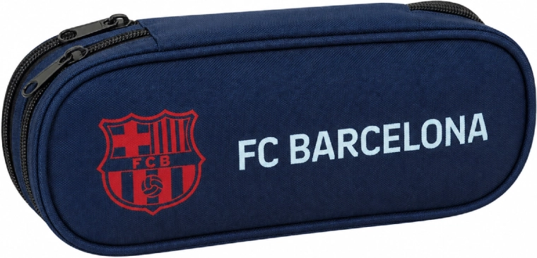 Ovalus mokyklinis penalas FC Barcelona tamsiai mėlynas