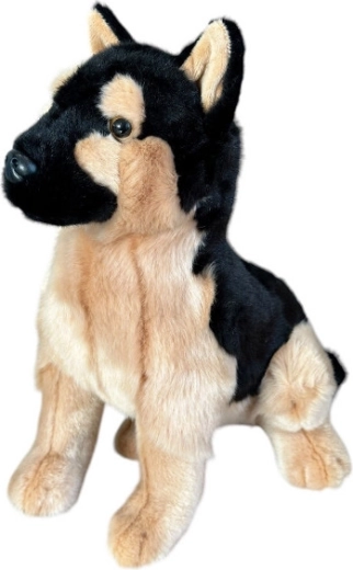 Plush Dog – German Shepherd, sitting 28 cm