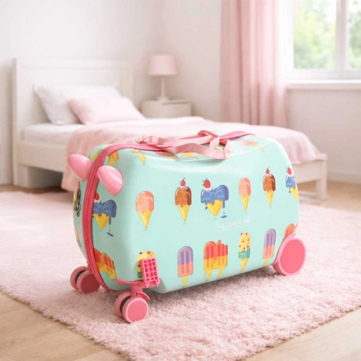 Suitcase and seat for travelling