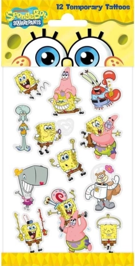 Laikinos SPONGEBOB tatuiruotės vaikams