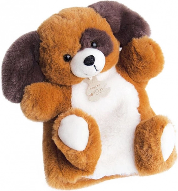 Doudou Histoire d'Ours pliušinis rankų lėlės šuniukas