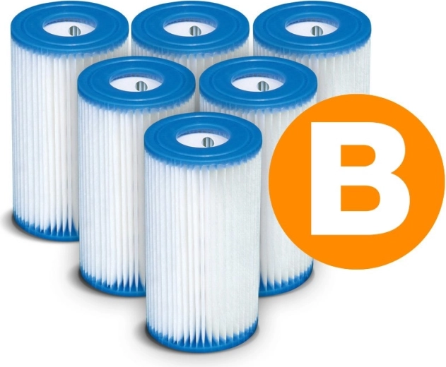 Popierinis filtras baseino pompai Tipas B – 6 vnt. rinkinys INTEX