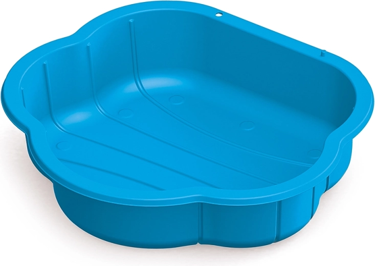 Plastikinė mėlyna kriauklės formos smėlio dėžė