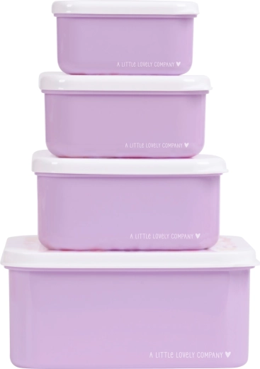 A Little Lovely Company set of four snack boxes Flower Garden - 4 pcs