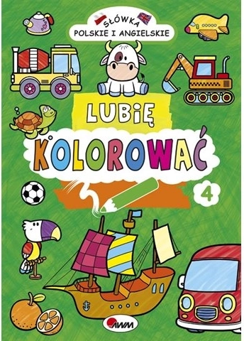Vaikiškos spalvinimo knygelės „Lubię kolorować“ – lenkiški ir angliški žodžiai
