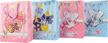 Baby Gift Bag 3D, Paper 18 × 23 × 8 cm