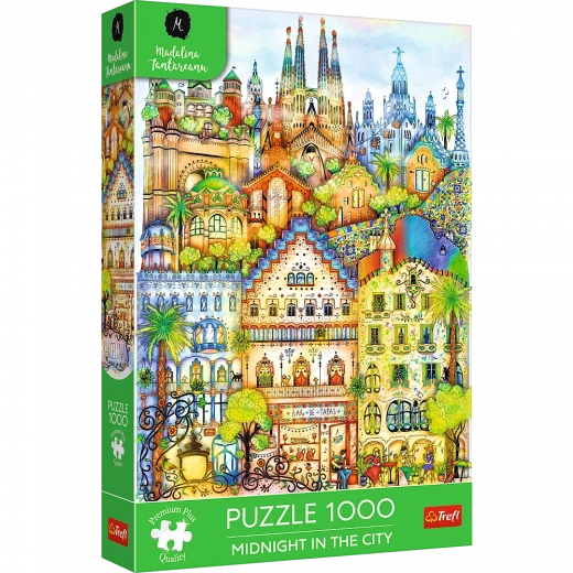 Premium 1000 dalių dėlionė – vidurnaktis Barselonoje