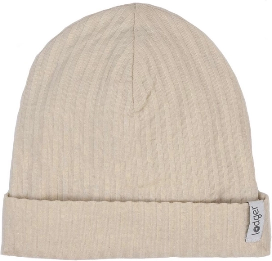 Lodger beanie hat seersucker birch 0–6 months
