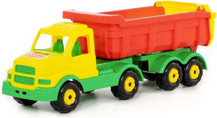 Plastikinis savivartis sunkvežimis su priekaba, 58 cm