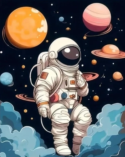 Diamond Painting Astronaut 30 × 40 cm