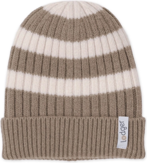 Lodger megzta merino kepurė Stripe Buffalo (3–6 mėn.)