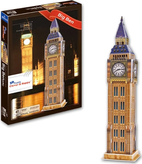 3D dėlionė Big Ben Londonas nuo Clever&Happy, 47 dalių