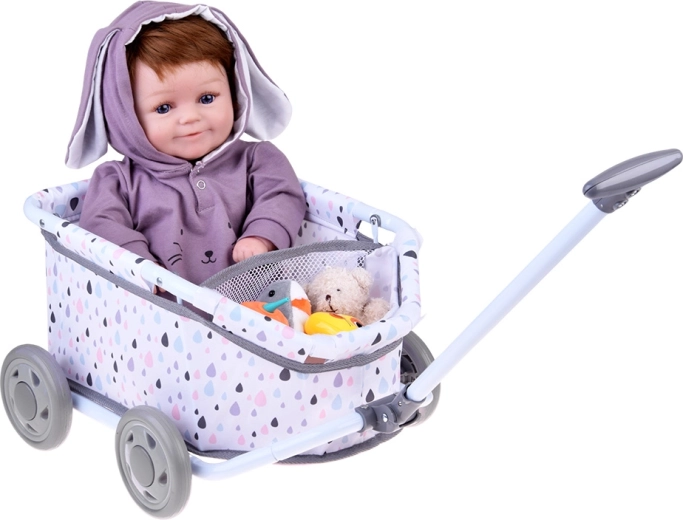 Minkštas tekstilinis krepšys su patogia daiktų saugojimo vieta