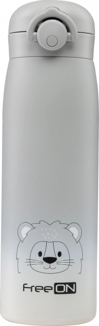 FreeON vaikiška nerūdijančio plieno termogertuvė 480 ml – pilka