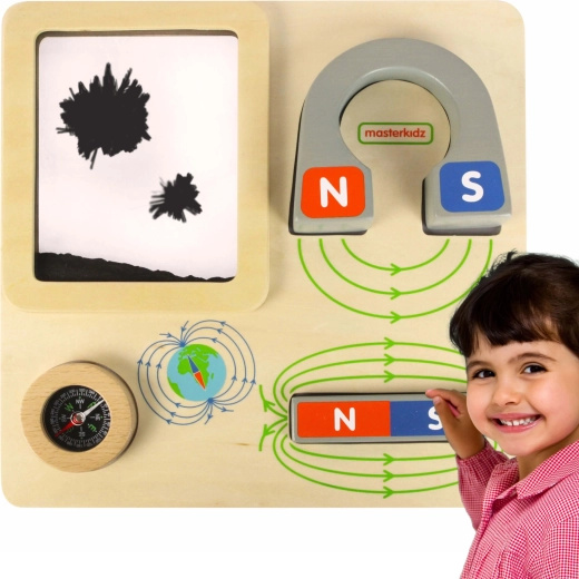 Masterkidz Wooden Educational Magnetic Board with Compass