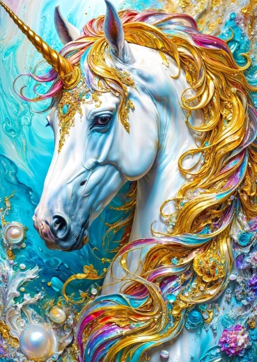 Golden Unicorn Puzzle 1000 Pieces