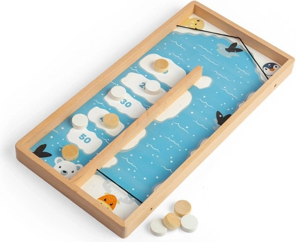 Bigjigs Toys medinis stalo žaidimas su rituliais ant ledo