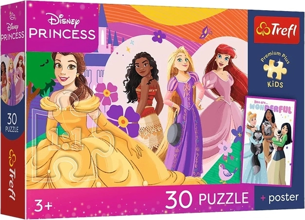Puzzle Premium Plus Kids Disney princesės ir draugystė 30 detalių