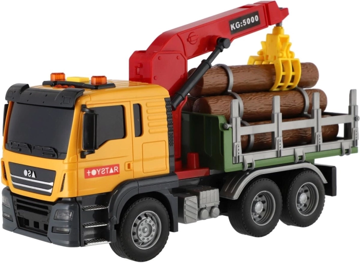 Movable crane with grabber